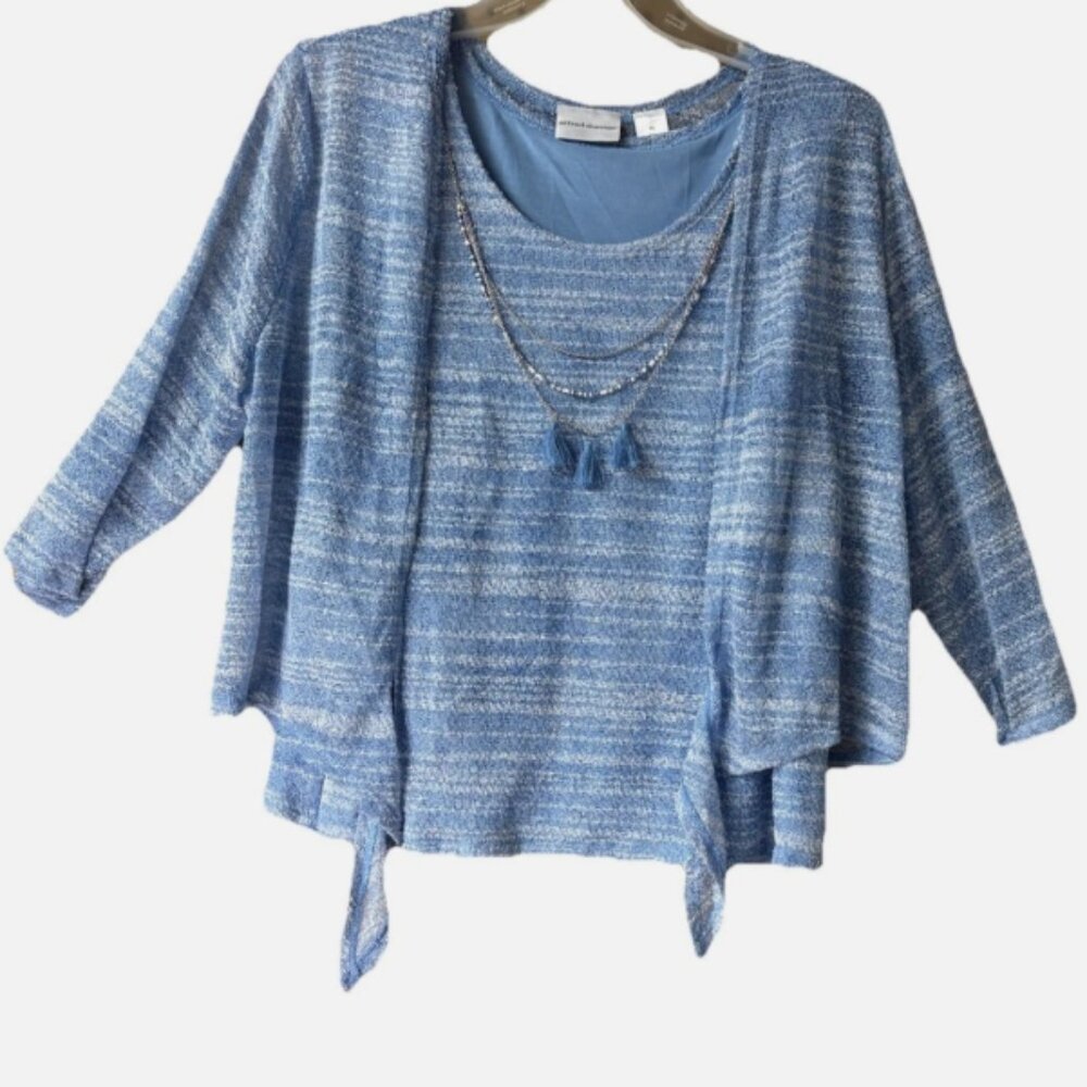 Alfred Dunner Blue Women Blouse Size XL